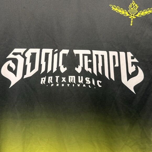 Sonic Temple Soccer Jersey Columbus Crew Style 2024 Mens Size Large Black Yellow - Picture 6 of 10